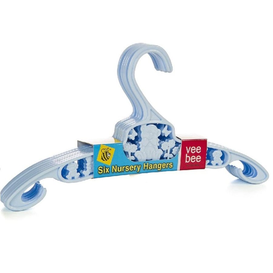 Shop Other Categories VeeBee Baby Clothing & Gifts | Veebee Plastic Hangers 6 Pack Blue