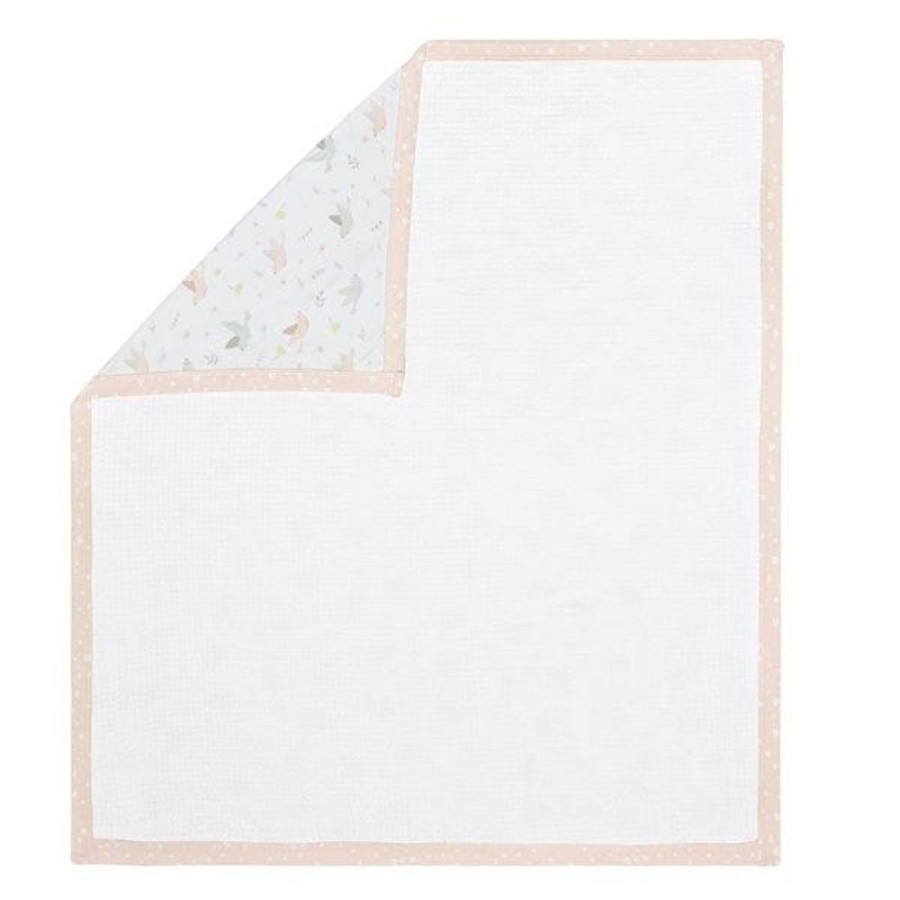 Shop Other Categories Living Textiles Bassinet & Cot Blankets | Living Textiles Cot Waffle Blanket - Ava Ava/Blush Floral