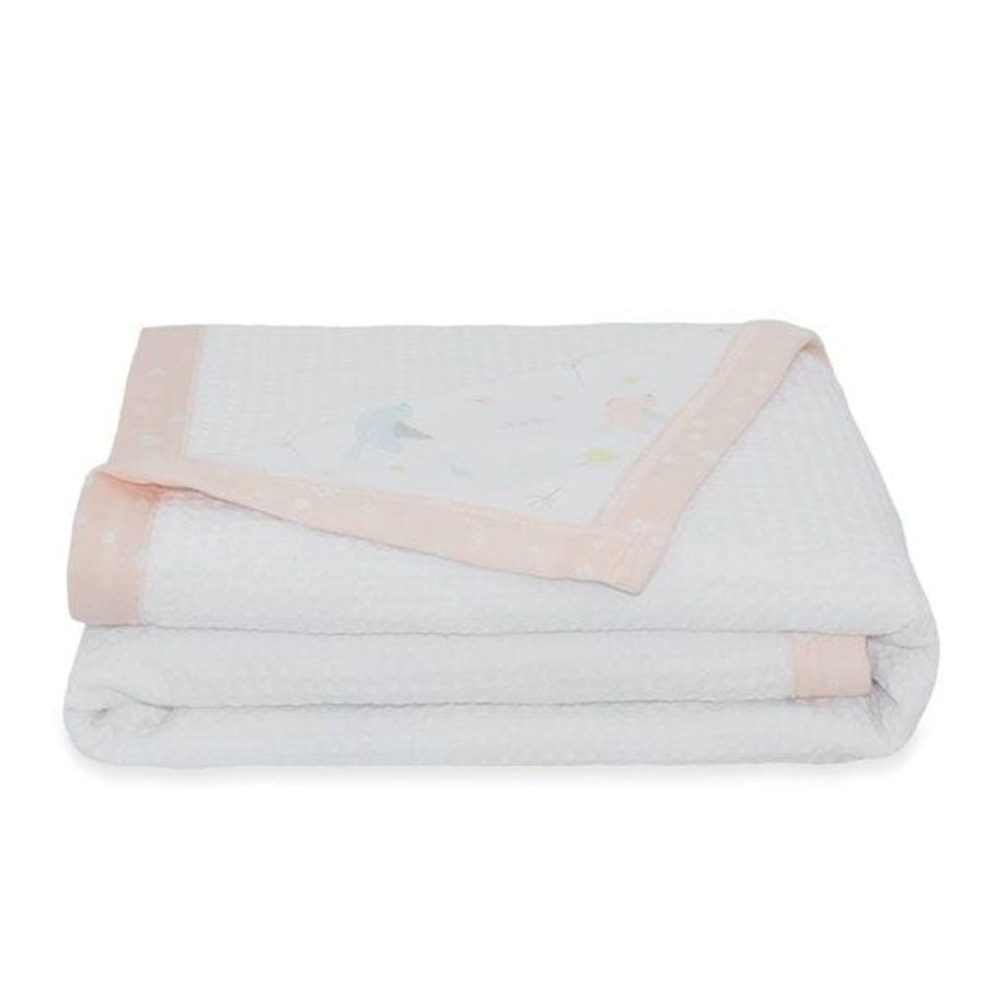 Shop Other Categories Living Textiles Bassinet & Cot Blankets | Living Textiles Cot Waffle Blanket - Ava Ava/Blush Floral