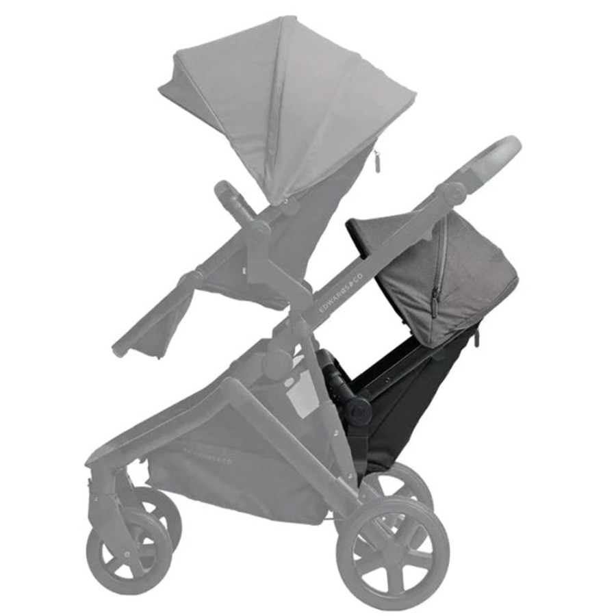 Prams & Strollers Edwards and Co | Edwards & Co Olive Pram ( ) + Bassinet And Free Second Seat Kit Valued At $299 Slate Grey