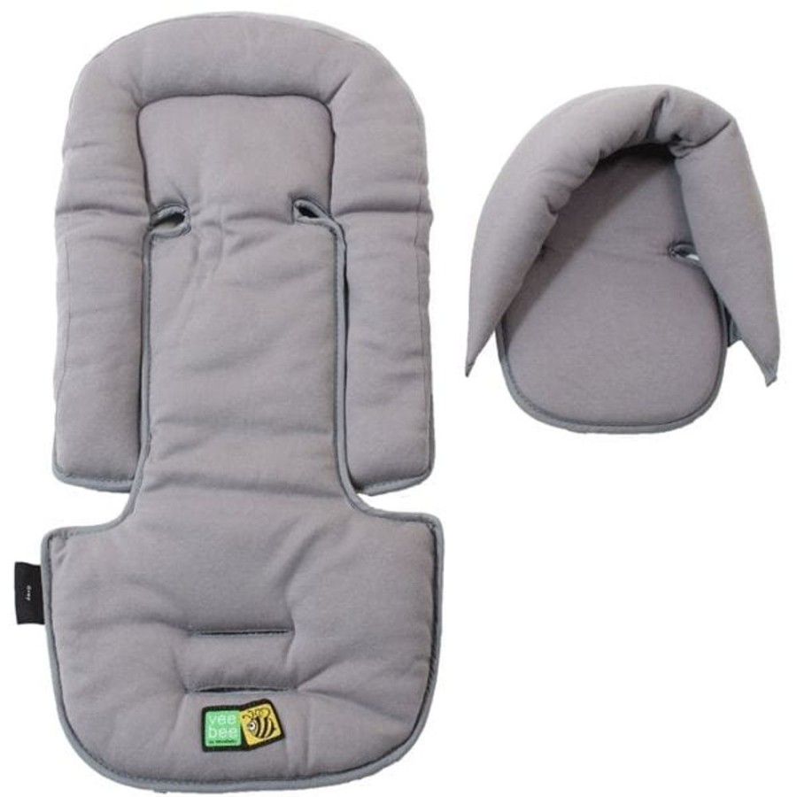 Prams & Strollers VeeBee Pram Liners & Footmuffs | Veebee Allsorts Headhugger Grey