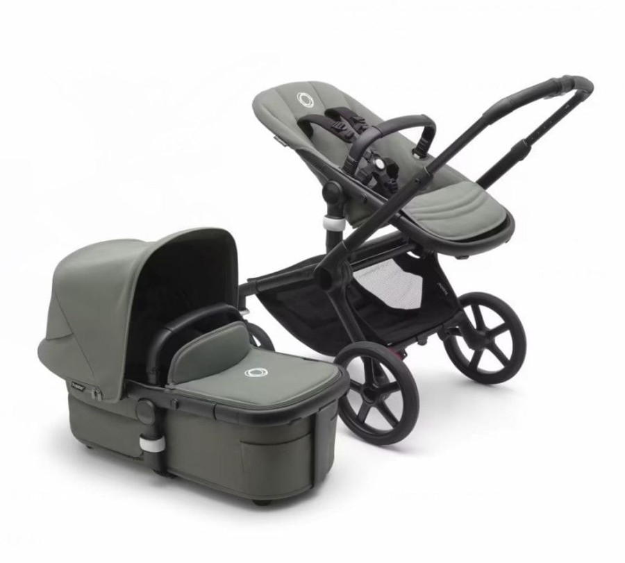 Prams & Strollers Bugaboo | Bugaboo Fox 5 Pram Black/ Forest Green