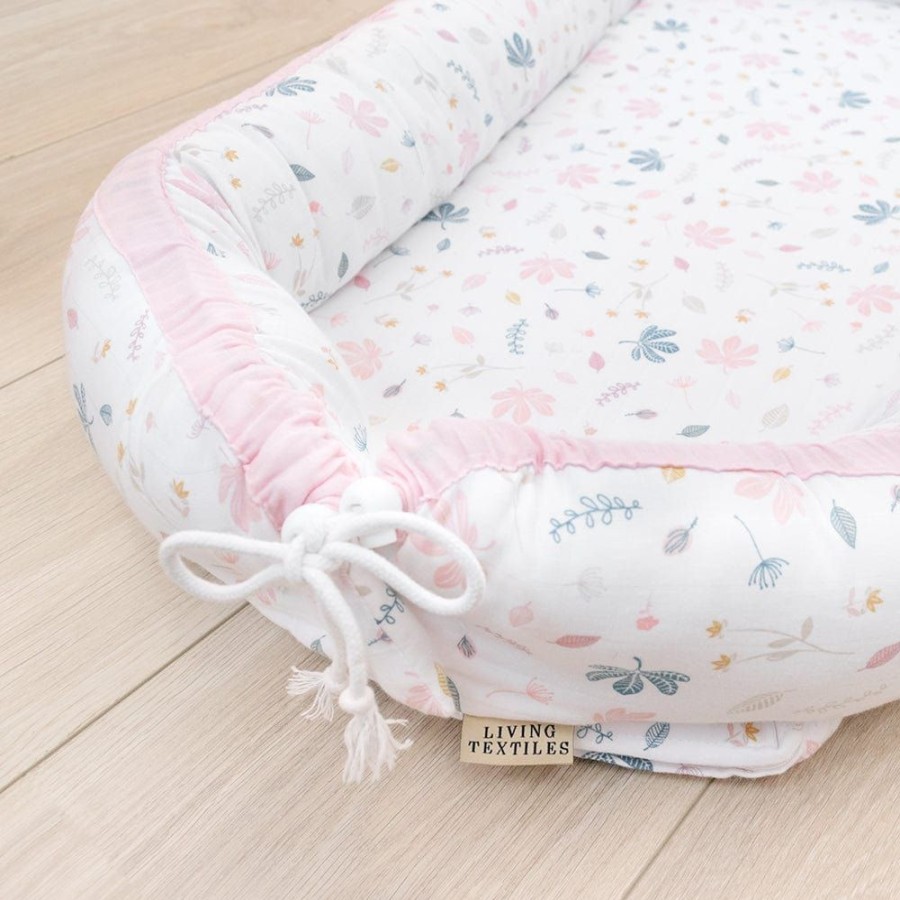 Nursery Furniture Living Textiles | Living Textiles Muslin Baby Nest Botanical