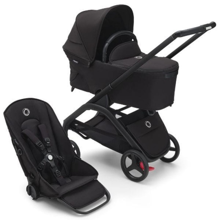 Prams & Strollers Bugaboo | Bugaboo Dragonfly Pram & Bassinet Bundle Midnight Black