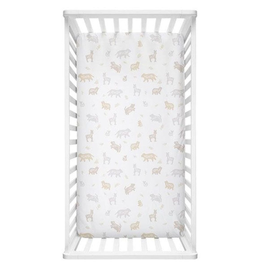 Shop Other Categories Living Textiles Bassinet & Cot Linen | Living Textiles Fitted Sheet Bosco Bear