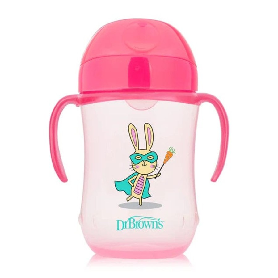 Shop Other Categories Dr Browns Feeding Accessories | Dr Browns Soft Spout Cup 270Ml Super Hero Pink