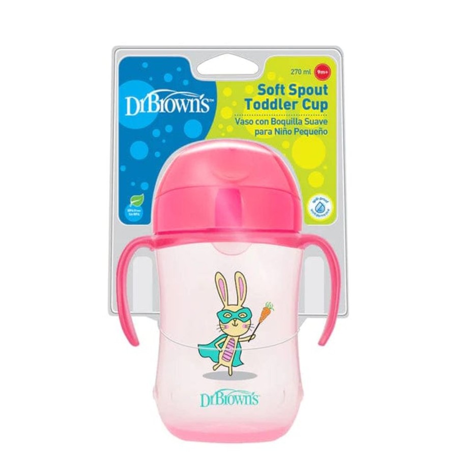 Shop Other Categories Dr Browns Feeding Accessories | Dr Browns Soft Spout Cup 270Ml Super Hero Pink