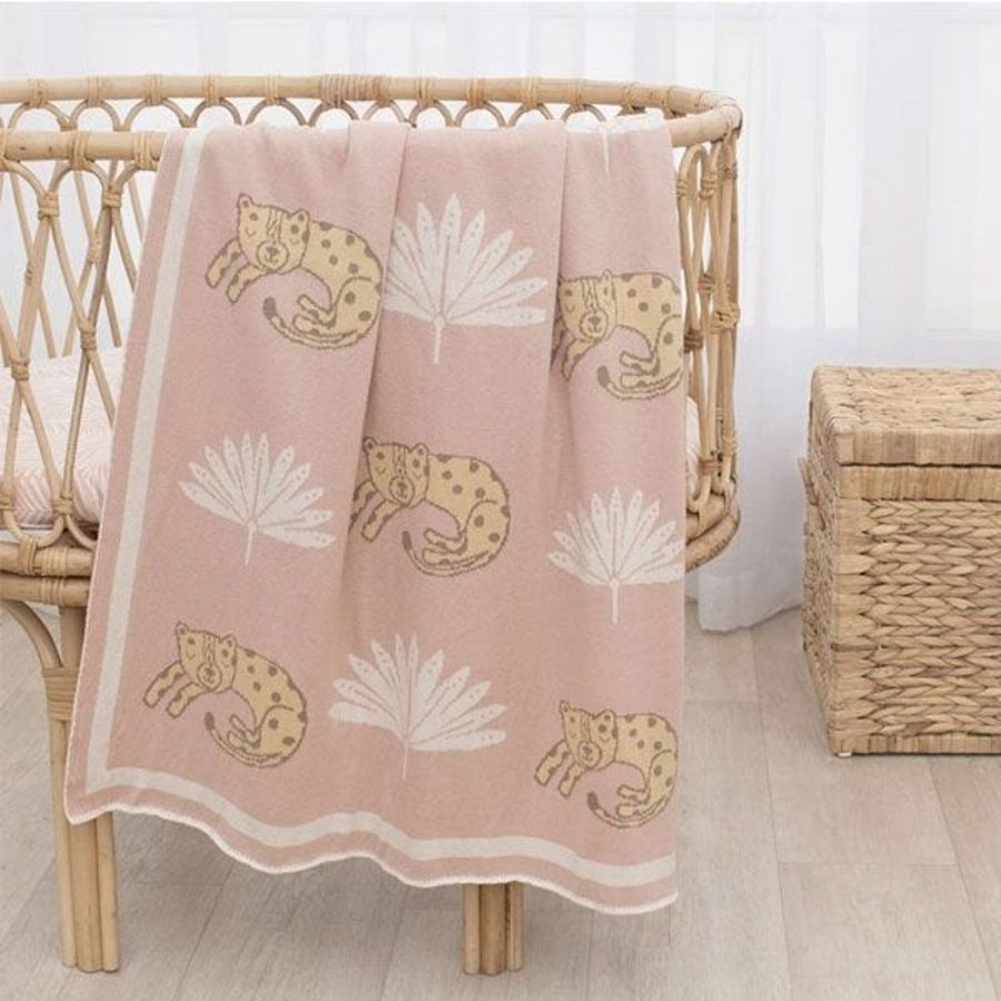 Shop Other Categories Lolli Living Bassinet & Cot Linen | Living Textiles Pram Knitted Blanket Tropical