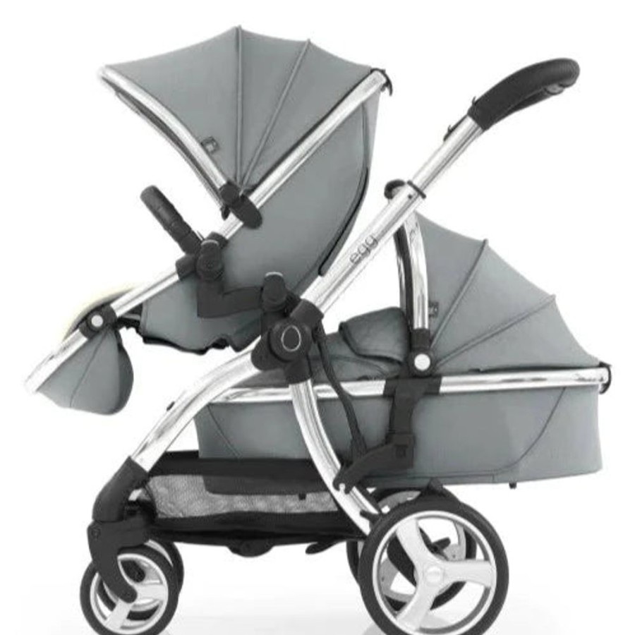 Prams & Strollers Babystyle Egg | Egg 2 Stroller + Carrycot + Tandem Seat + Tandem Adaptor ( ) - Ex Display Monument Grey