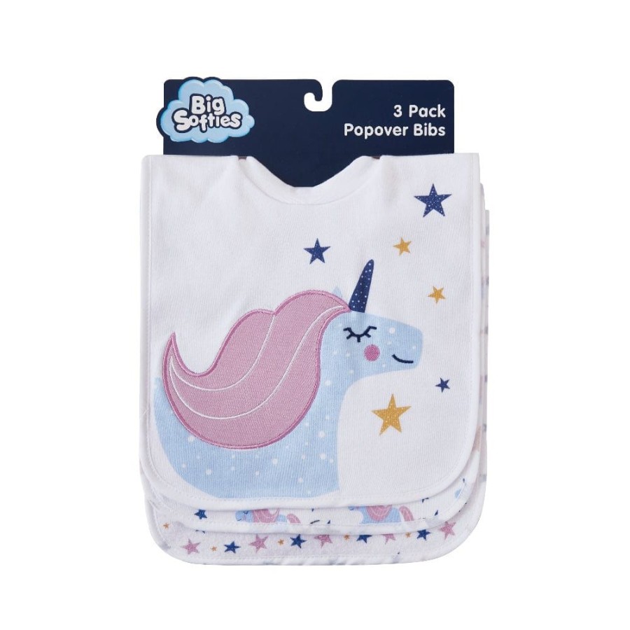 Shop Other Categories Big Softies Feeding Accessories | Big Softies Popover Bibs Star Unicorn