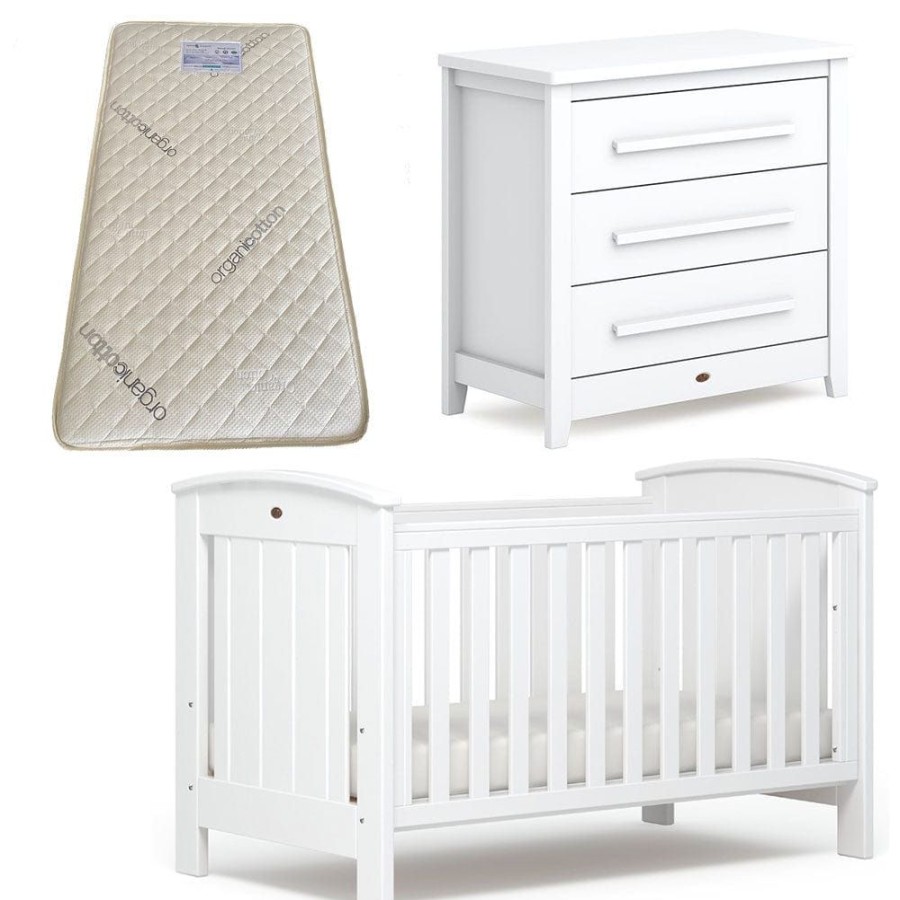 Nursery Furniture Boori | Boori Casa Cot And Linear Chest + Bonnell Organic Mattress Barley