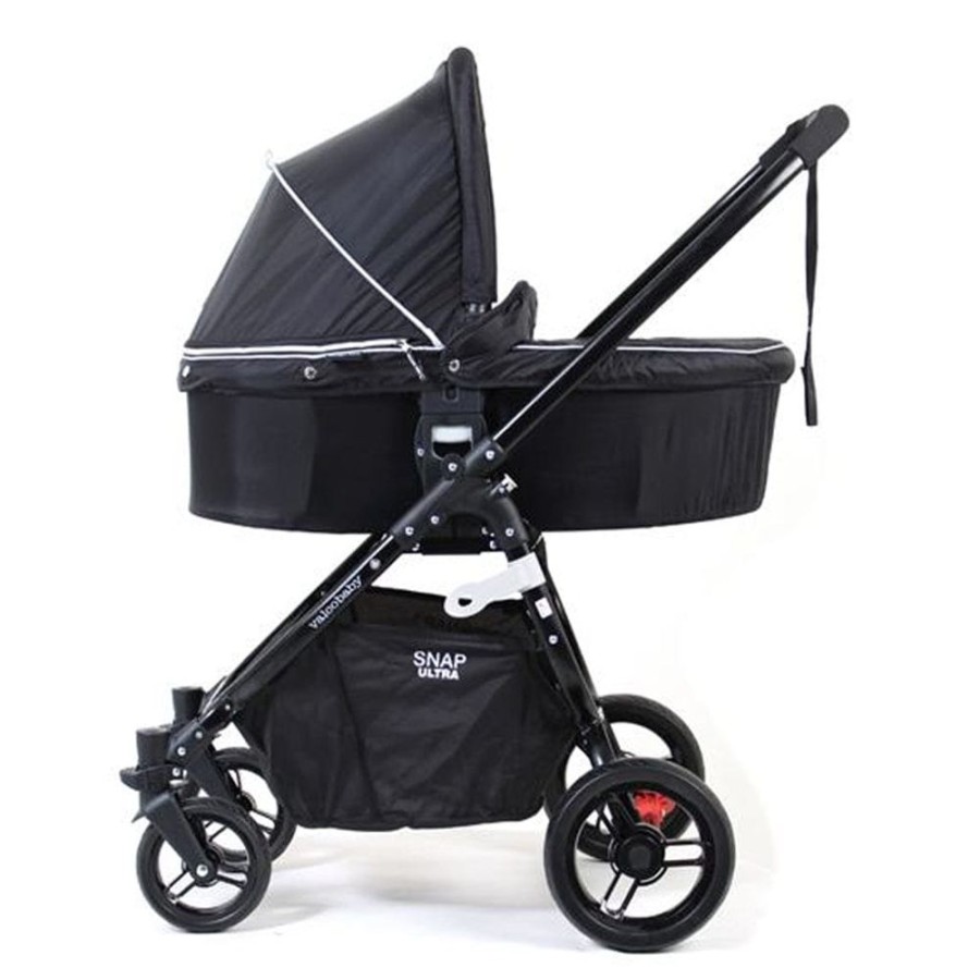 Prams & Strollers Valco Baby | Valco Baby Snap Ultra P Stroller And Bassinet Midnight Black