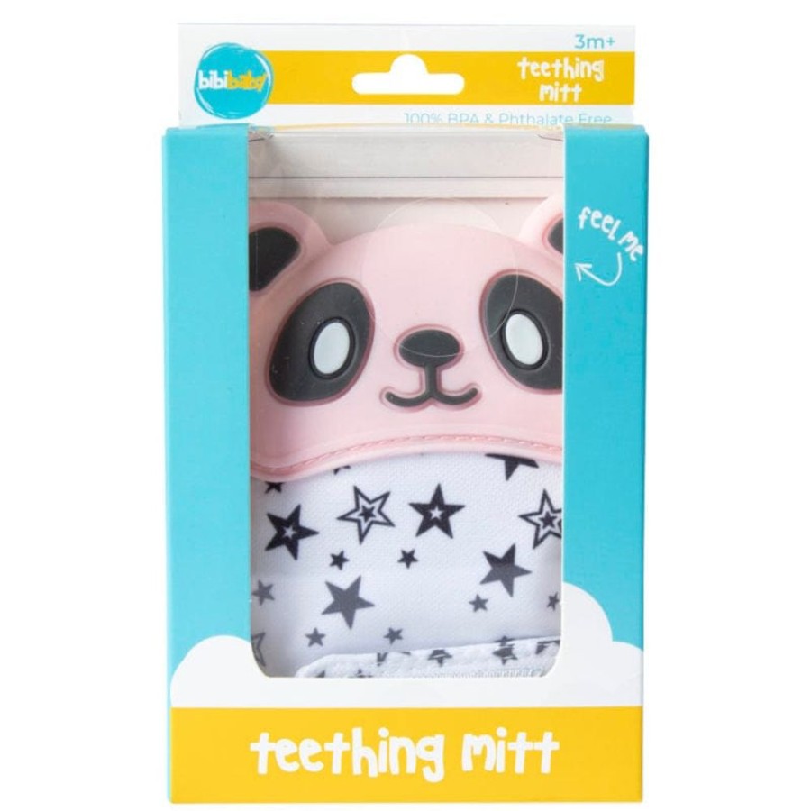 Shop Other Categories BibiPals Baby Teethers | Bibibaby Bibimit Teething Mitt 3M+ Pink Panda