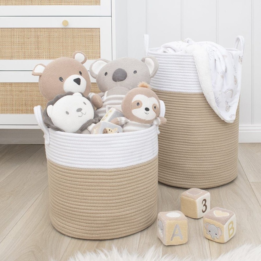 Shop Other Categories Living Textiles Nursery Storage | Living Textiles Cotton Rope Hamper Medium Natural