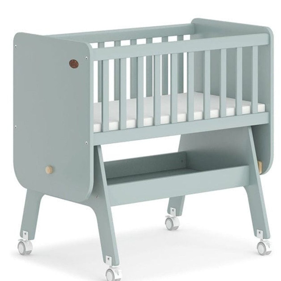 Nursery Furniture Boori | Boori Neat Rocking Cradle Blueberry And Almond (Mattress Included) Blueberry/Almond