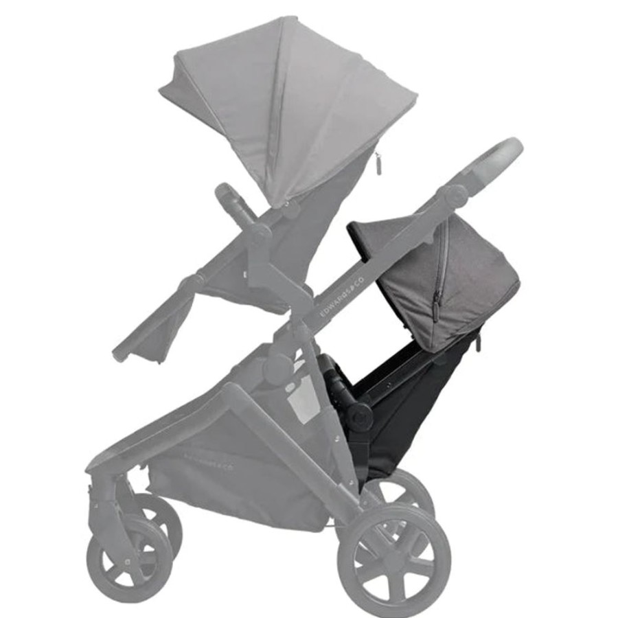 Prams & Strollers Edwards and Co | Edwards & Co Olive Pram ( ) + Bassinet And Free Second Seat Kit Valued At $299 Slate Grey