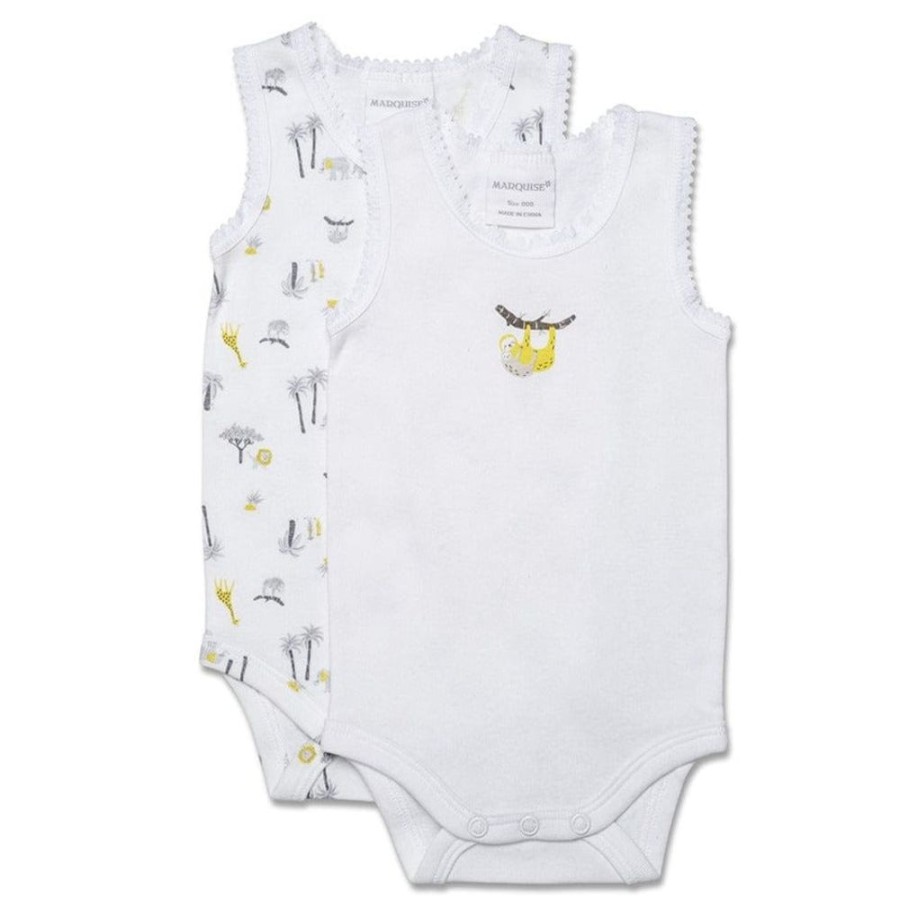 Shop Other Categories Marquise Baby Clothing & Gifts | Marquise Body Singlet Sloth 00 Grey