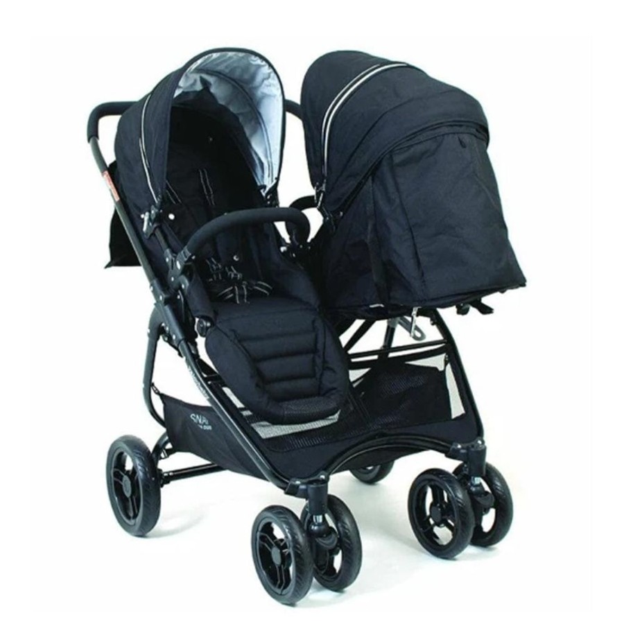 Prams & Strollers Valco Baby | Valco Baby Snap Ultra Duo (Coal) With Maxi Cosi Mico Isofix Capsule (Onyx) + Maxi Cosi Adaptor (A Primary) Coal Black