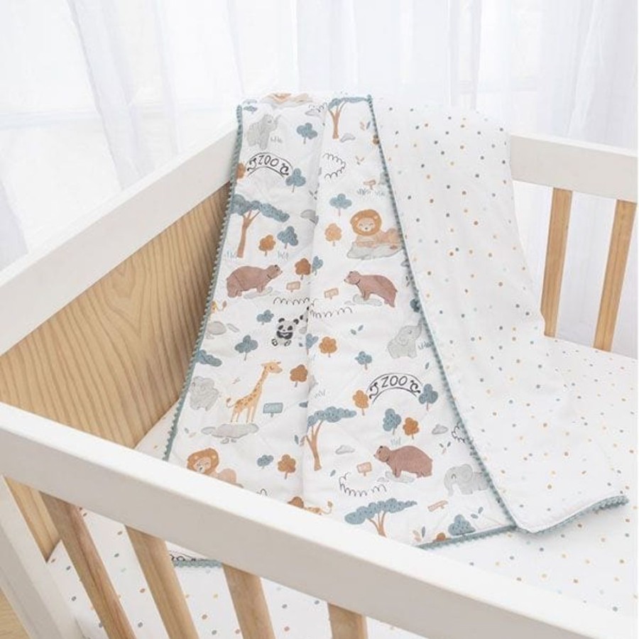 Shop Other Categories Lolli Living Bassinet & Cot Linen | Living Textiles Cot Comforter Day At The Zoo