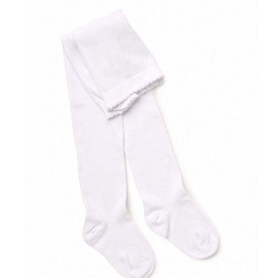 Shop Other Categories Marquise Baby Clothing & Gifts | Marquise Knitted Cotton Tights 6-12 Months White