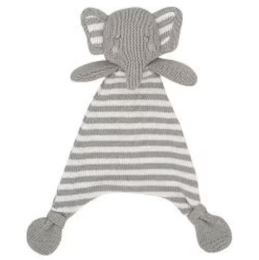 Prams & Strollers Living Textiles Pram & Stroller Toys | Living Textiles Knit Security Blanket Eli The Elephant