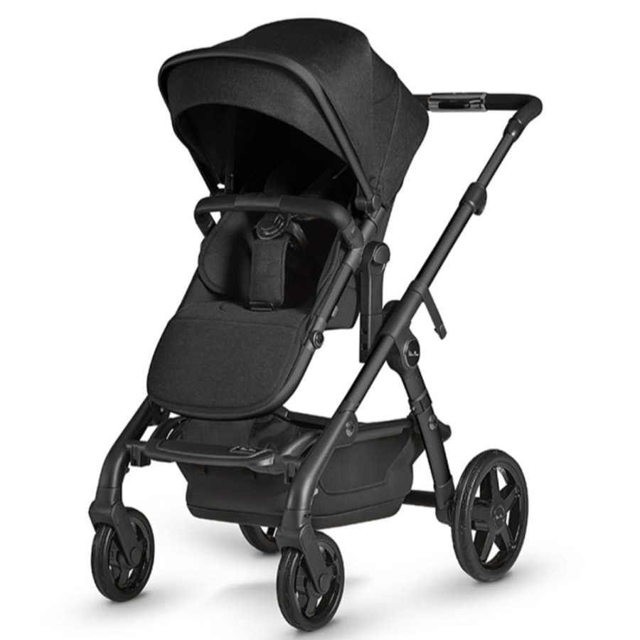 Prams & Strollers Silver Cross | Silver Cross Wave Pram And Carrycot + Free Footmuff Valued At $299 - Pre Order February Onyx