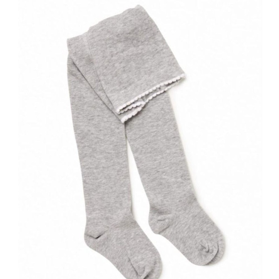 Shop Other Categories Marquise Baby Clothing & Gifts | Marquise Knitted Cotton Tights 0-6 Months Grey