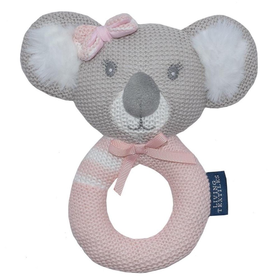 Shop Other Categories Living Textiles Baby Rattles | Living Textiles Knitted Rattle Chloe The Koala