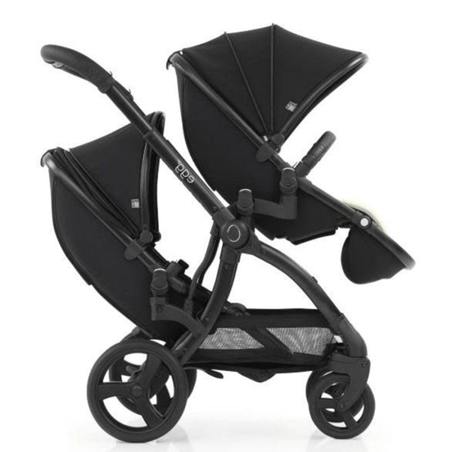 Prams & Strollers Babystyle Egg | Egg 2 Stroller With Tandem 2Nd Seat + Tandem Adapter + Height Increaser ( ) Just Black