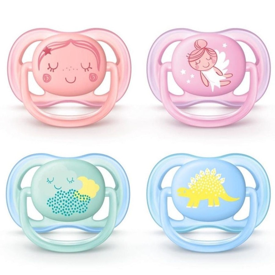 Shop Other Categories Avent Soothers & Dummies | Philips Avent Ultra Air Soother 6-18 Months 2-Pack Angel/Cloud Assorted