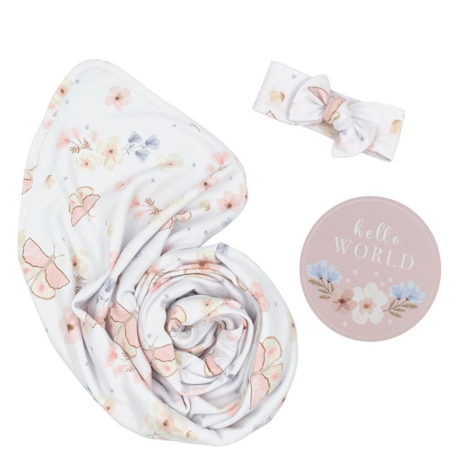 Shop Other Categories Living Textiles Swaddles & Baby Wraps | Living Textiles Newborn Gift Set Butterfly