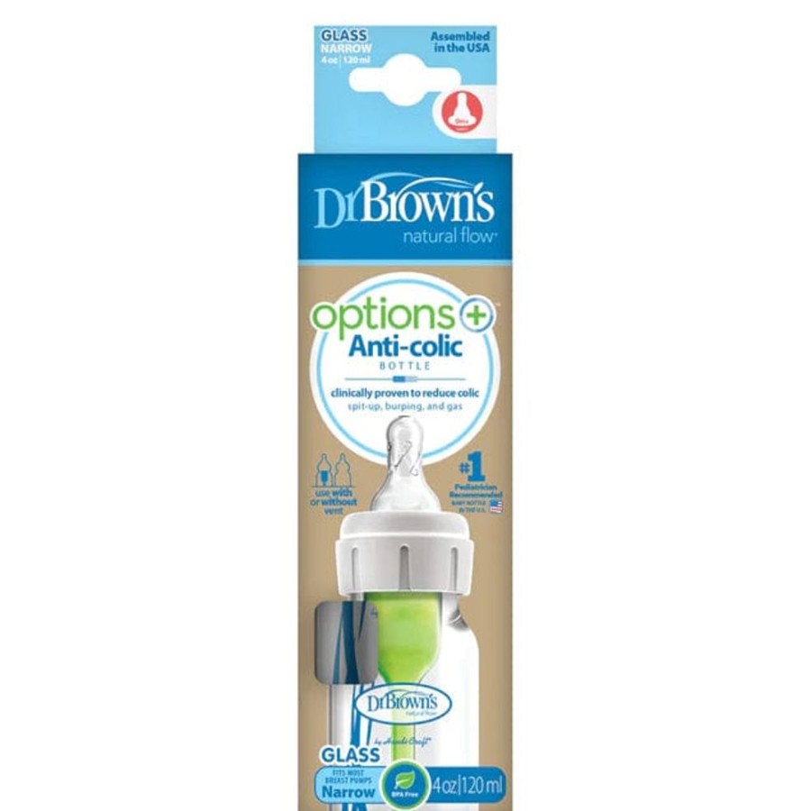 Shop Other Categories Dr Browns Newborn Feeding | Dr Browns 120Ml Glass Feeding Bottle Narrow Neck