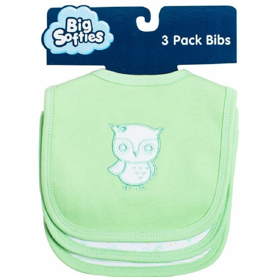 Shop Other Categories Big Softies Baby Clothing & Gifts | Big Softies 3 Pack Bib Mint