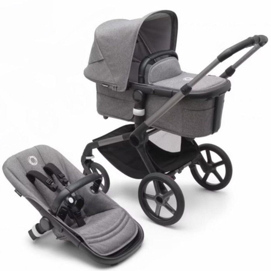 Prams & Strollers Bugaboo | Bugaboo Fox 5 Pram Graphite/Grey Melange