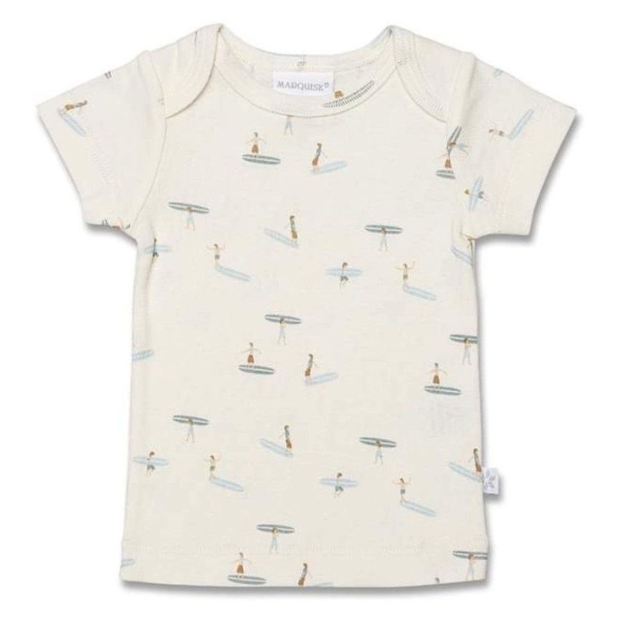 Shop Other Categories Marquise Baby Clothing & Gifts | Marquise Short Sleeve T-Shirt And Nappy Cover Print 0000 Surf