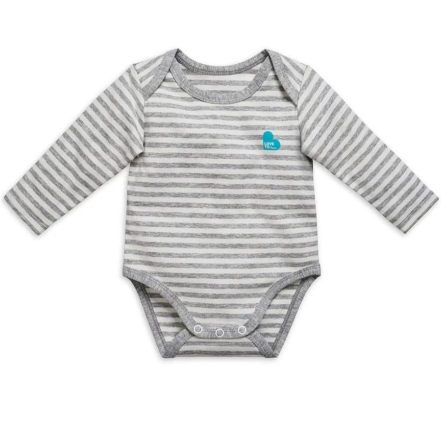 Shop Other Categories Love To Dream Baby Clothing & Gifts | Love To Dream Long Sleeve Bodysuit Stripe 0000 Grey