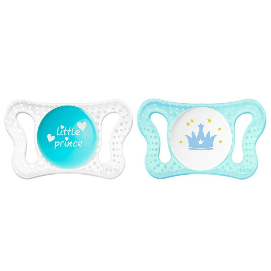 Shop Other Categories Chicco Soothers & Dummies | Chicco Soother Physio Micro 0-2M 2Pack Blue Blue/Green