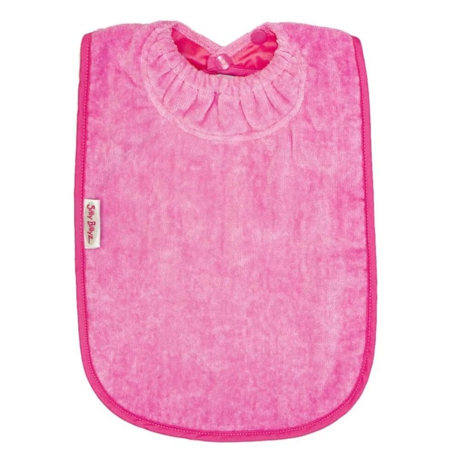 Shop Other Categories Silly Billyz Feeding Accessories | Sillyz Billyz Large Velour Bib Cerise