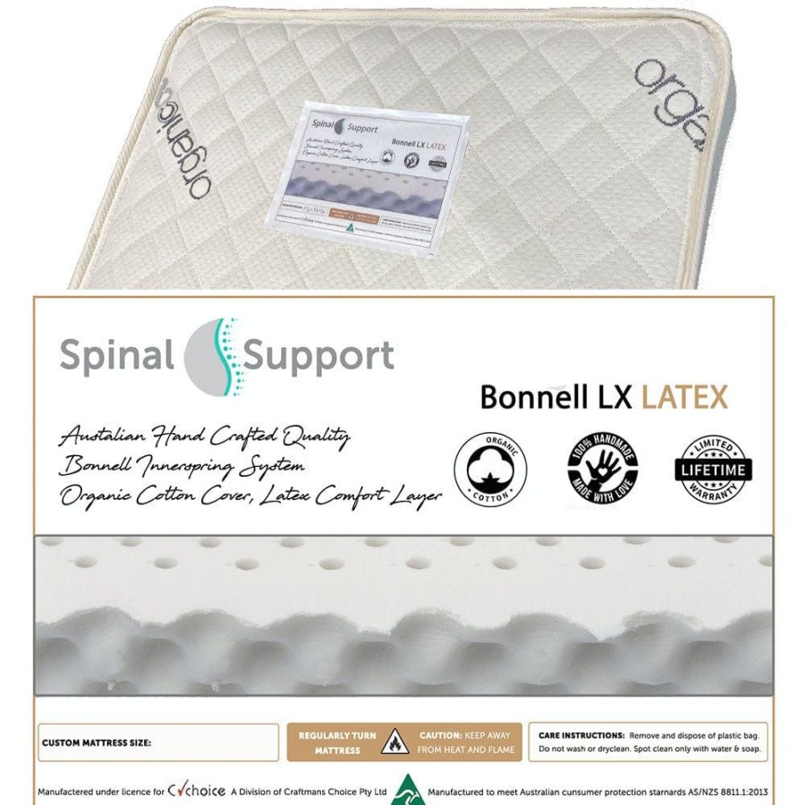 Nursery Furniture Boori | Boori Daintree Cot And Linear Chest Package + Bonnell Organic Latex Mattress Almond