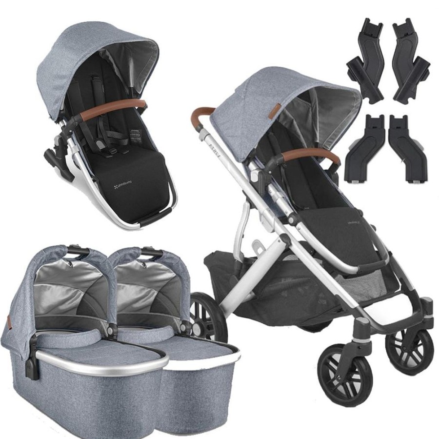 Prams & Strollers Uppababy | Uppababy Vista V2 Twin Pram Package ( ) Gregory