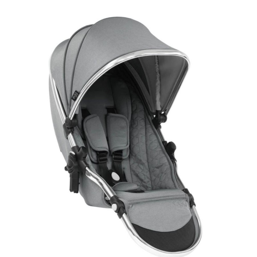 Prams & Strollers Babystyle Egg Pram Second Seats | Egg 2 Tandem Seat Monument Grey