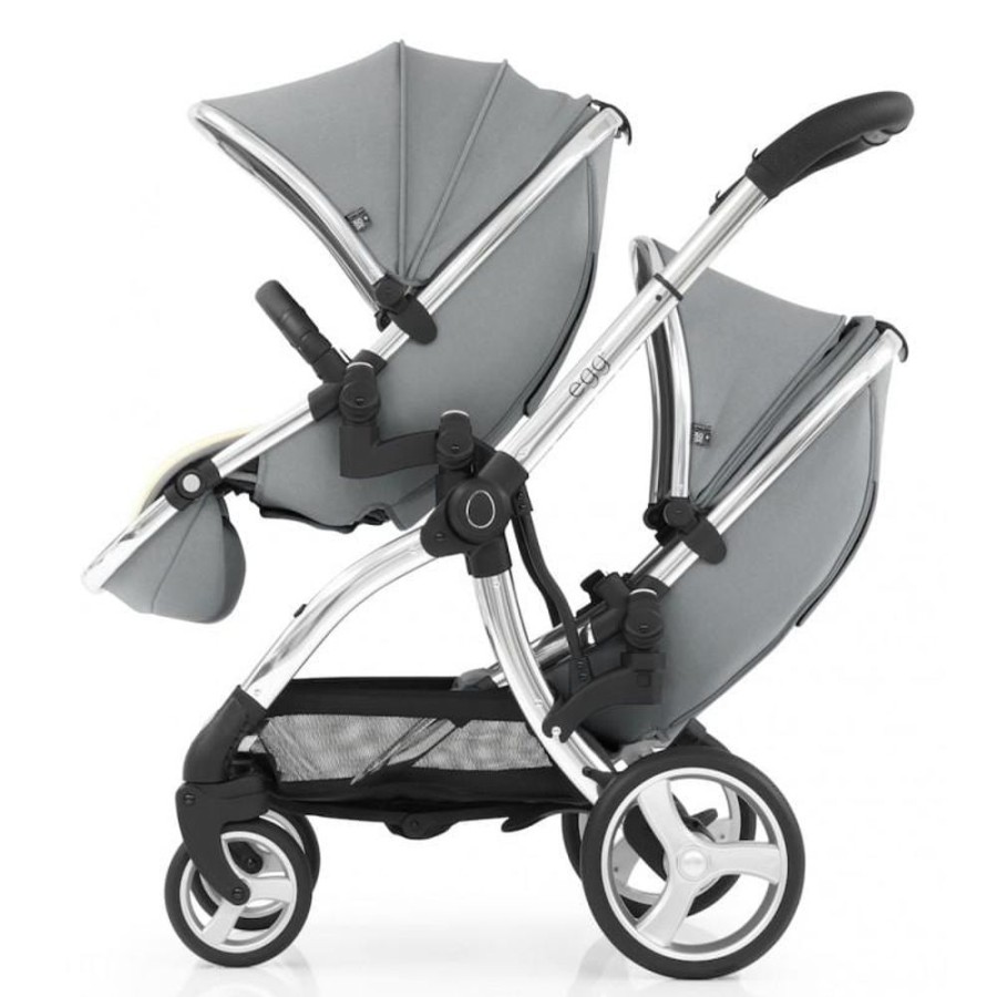 Prams & Strollers Babystyle Egg Pram Second Seats | Egg 2 Tandem Seat Monument Grey