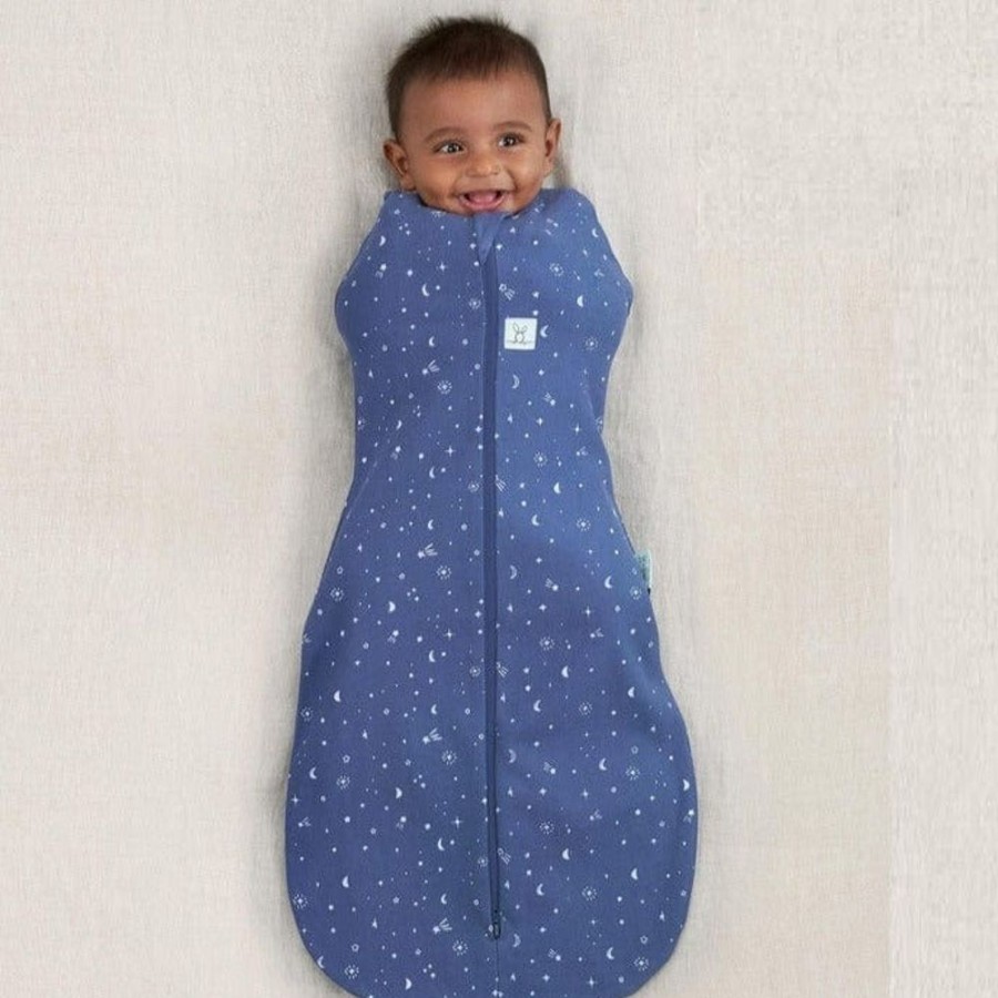 Shop Other Categories ErgoPouch Sleeping Bags & Suits | Ergopouch 1.0 Tog Cocoon Swaddle Bag 6-12 Months Night Sky