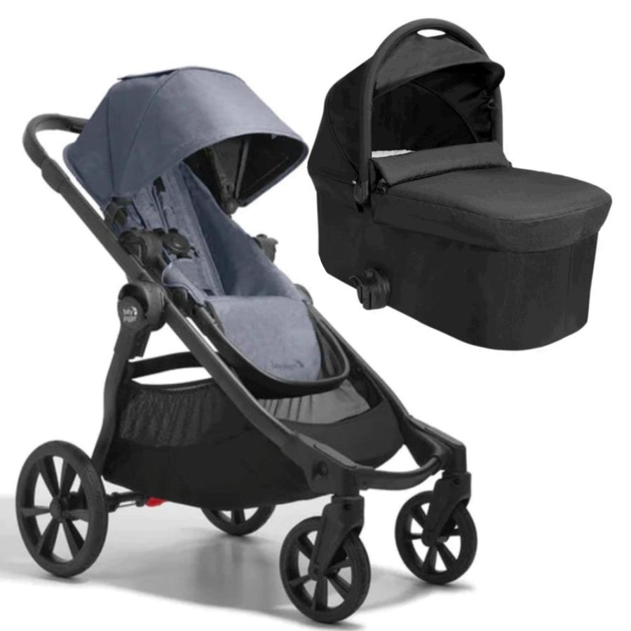 Prams & Strollers Baby Jogger | Baby Jogger City Select 2 Pram ( ) And Deluxe Bassinet (Black)Package Peacoat Blue