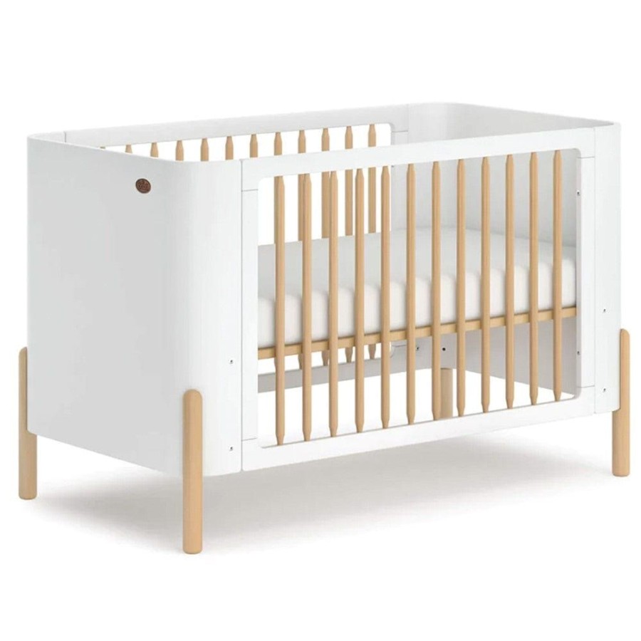 Nursery Furniture Boori | Boori Nova Cot (Barley And Beech) And Linear Chest (Barley And Almond) Package + Bonnell Organic Latex Mattress Barley/Beech