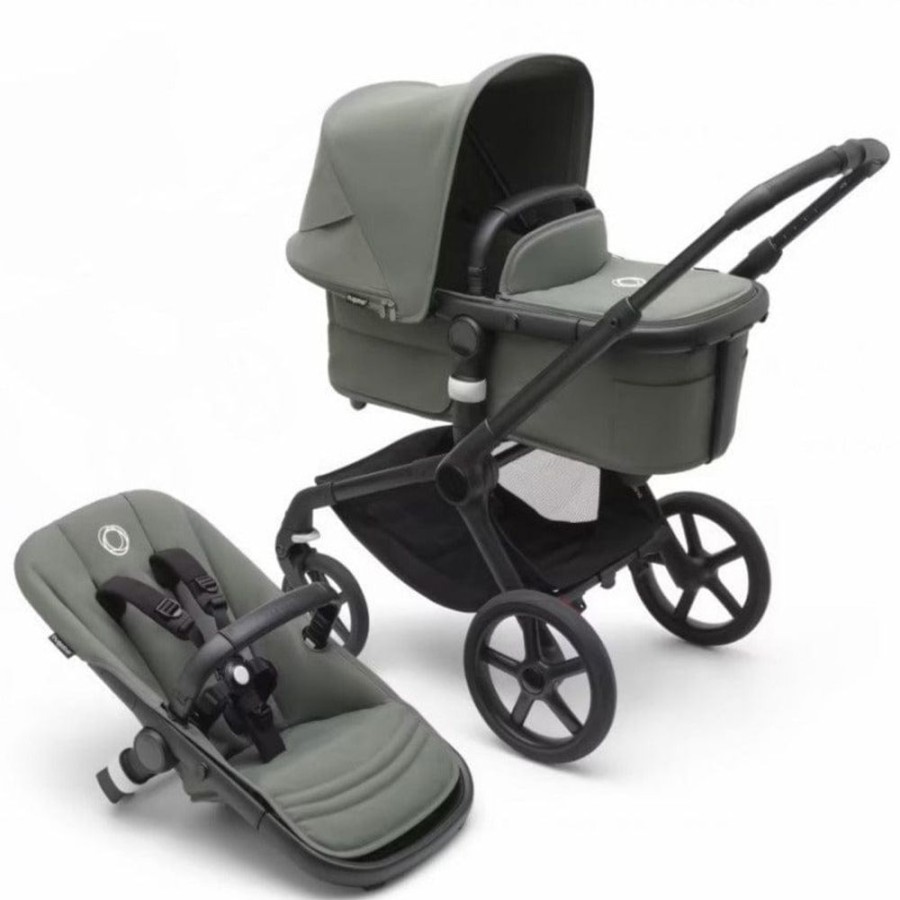 Prams & Strollers Bugaboo | Bugaboo Fox 5 Pram Black/ Forest Green