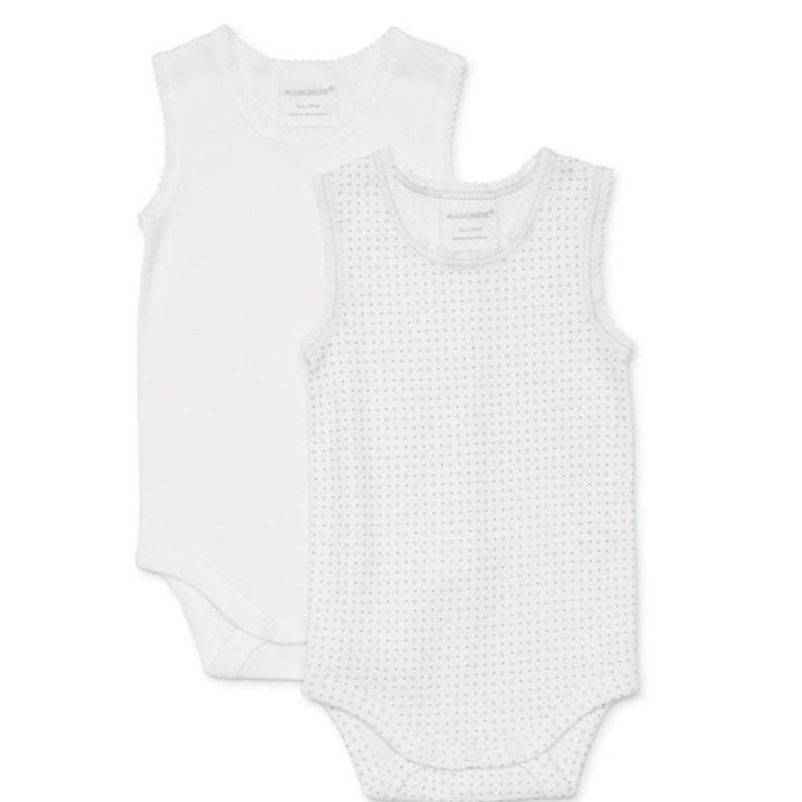 Shop Other Categories Marquise Baby Clothing & Gifts | Marquise 2 Pack Body Singlet 00000 Grey Spots