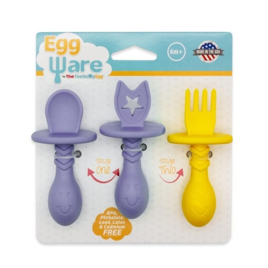 Shop Other Categories The Teething Egg Baby Teethers | The Teething Egg Eggware Utensils Lavender/Yellow