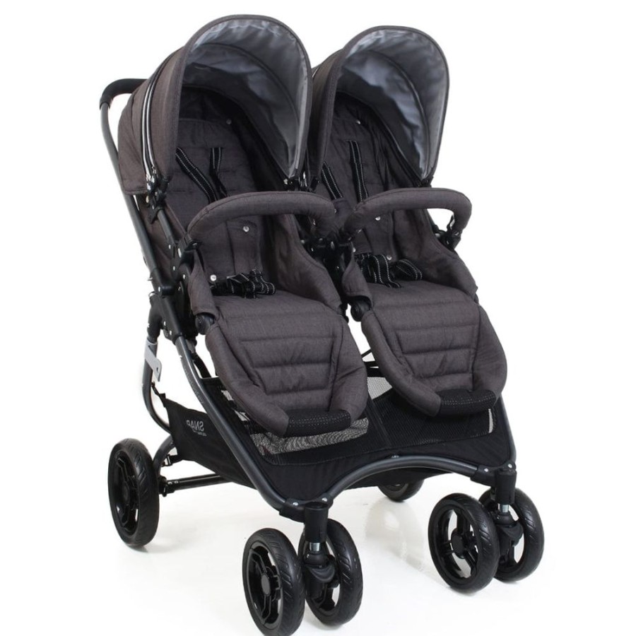 Prams & Strollers Valco Baby | Valco Baby Snap Ultra Duo ( ) With 2X Maxi Cosi Mico Isofix Capsule (Onyx) + Maxi Cosi Adaptors (A Primary & B Secondary) Charcoal