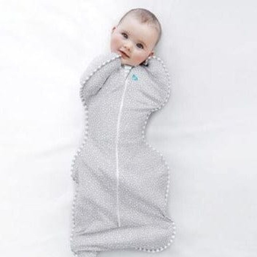 Shop Other Categories Love To Dream Swaddles & Baby Wraps | Love To Dream Swaddle Up 1.0 Tog Bamboo Medium 6-8.5Kg Grey Wave Dots